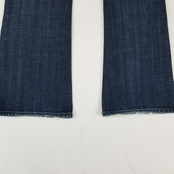 Gap 1969 Boot Cut Jeans Womens 10R Blue Denim Stretch Mid Rise Distressed Casual - Picture 7 of 9